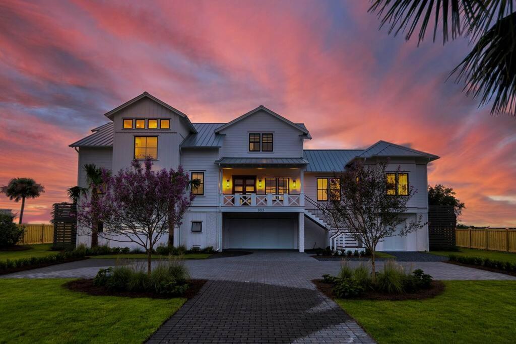 New Waterfront Home With Deep Water Dock 棕榈岛 外观 照片